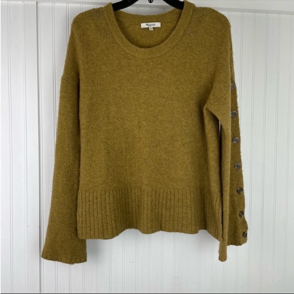 {SOLD} MADEWELL Button Sleeve Pullover Sweater Small - Picture 2 of 6